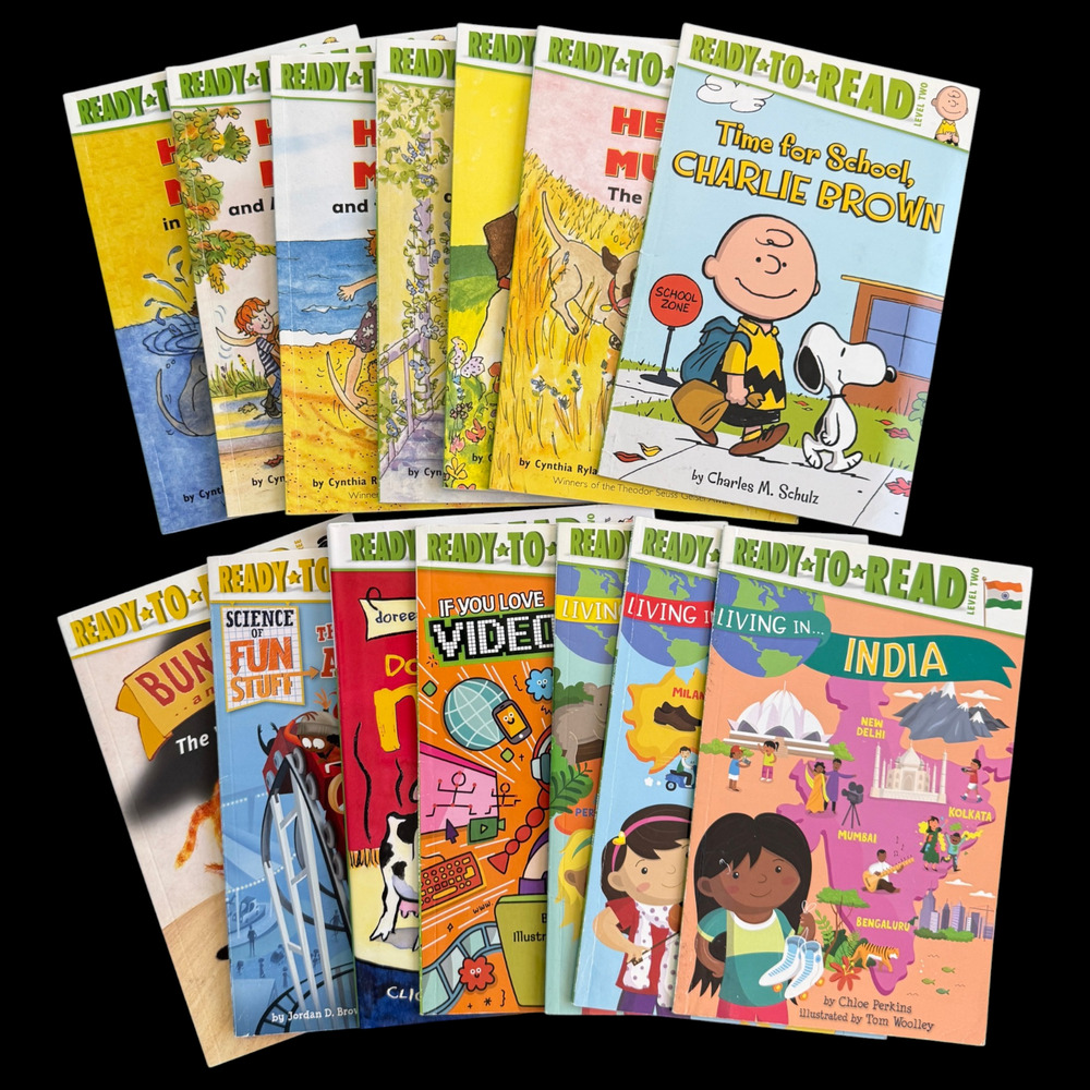 Lot of 14 Ready to Read Level 2 & 3 Books Henry & Mudge Charlie Brown Bunnicula